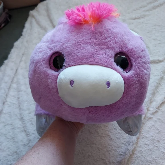 Super soft large Lavender purple Unicorn plush by Kellytoy Whimsy Rainbow Pillow