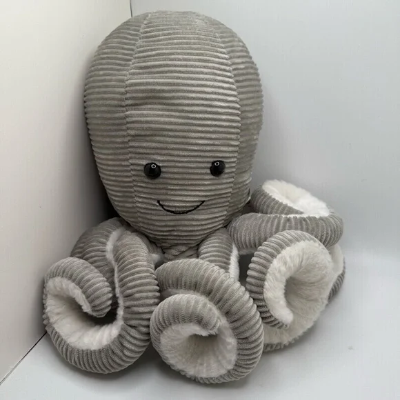 Gray Plush Bean Bag Octopus Toy‎