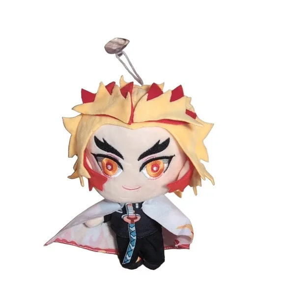 Demon Slayer Kyojuro Rengoku Mascot Plush Toy Flame Cape Suction Cup