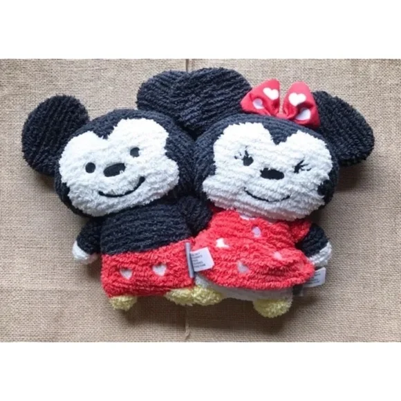 Hallmark Disney Terrycloth Mickey Mouse Minnie Plush Stuffed Animal Toy Cute