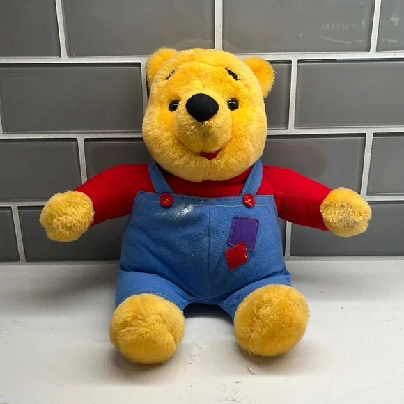 Vintage Winnie the Pooh Stuffed Pooh Toy‎ Mattel TALKING moving Nose 13 Inches.