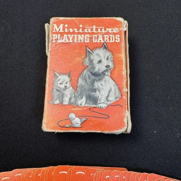 Vintage Westie West Highland Terrier‎ Dog Mini Deck Of Playing Cards