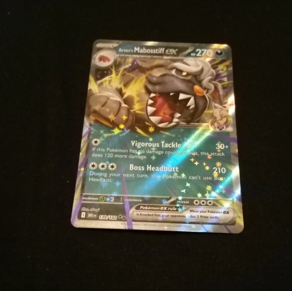 Pokemon Arven's Mabostiff ex Destined Rivals Double Rare 139/182 Holo