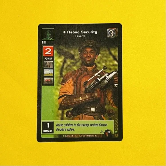 Star‎ Wars Young Jedi CCG Naboo Security Guard #20 Decipher 1999