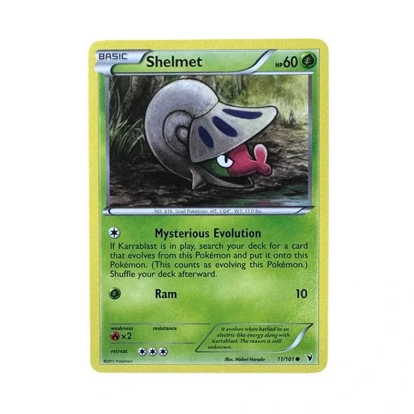 Shelmet‎ 11/101 Uncommon Pokemon Card Emerging Powers Collection TCG MP/LP