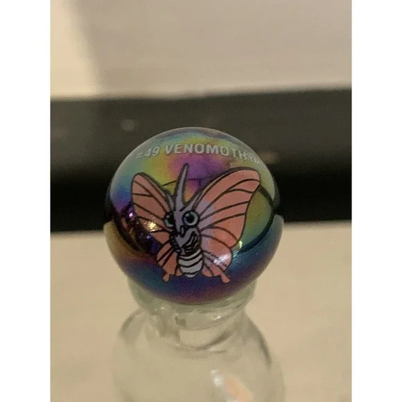 Glass Vintage Pokemon Marbles‎ #49 Venomoth Holo