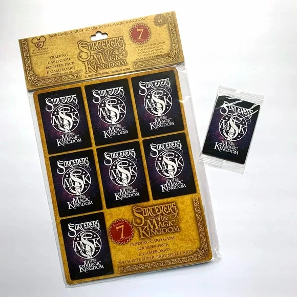 WDW SOTMK Trading Card Game Booster Pack and Gameboard +Bonus New Pack of  Cards