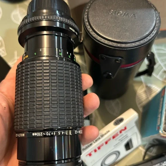 Sigma Beauty Black Telephoto‎ Lens and a whole lot of extra vintage camera eq