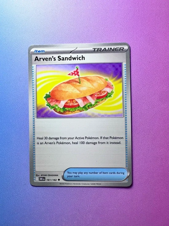 arven’s sandwich - 161/182 (uncommon) — pokemon: destined rivals