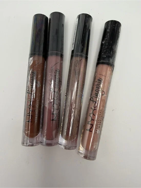 NYX Lip Gloss Set in Brown, Mauve, Bronze & Nude