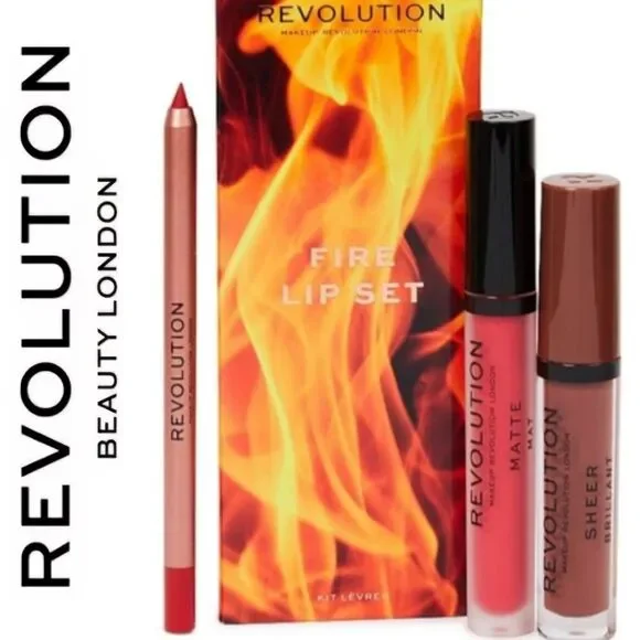 Revolution Beauty Fire Lip‎ Set