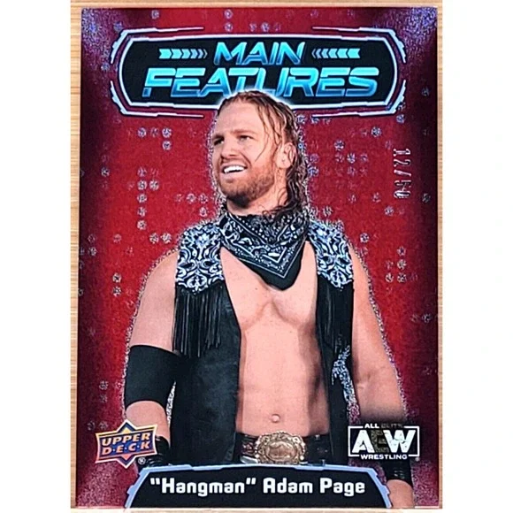 2022 UPPER DECK AEW HANGMAN ADAM PAGE MAIN FEATURES‎ RED  #D/50