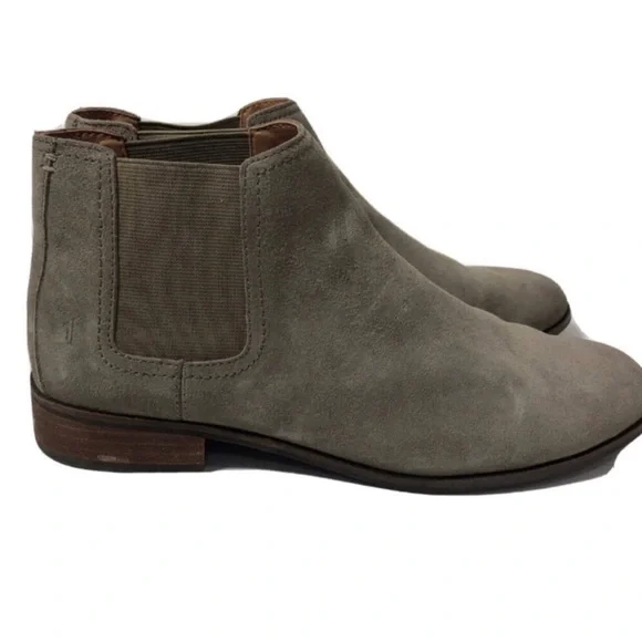 Frye Mallory Chelsea Suede Slip On Booties. Size 10.