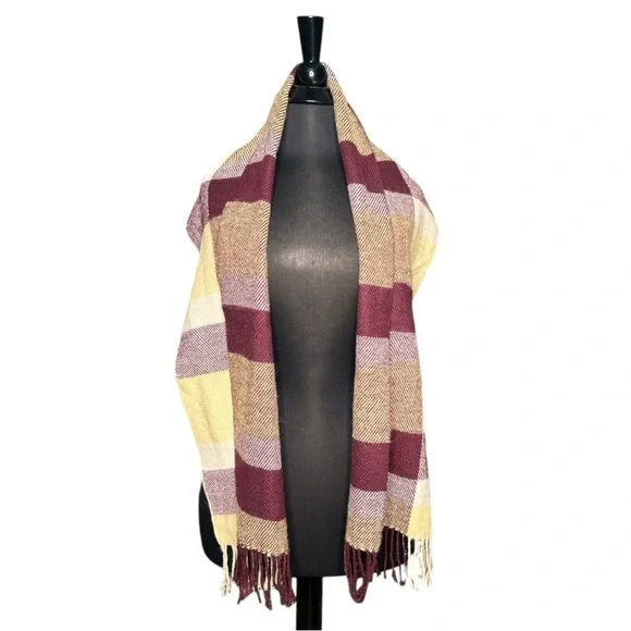 Plaid Multi Colored Scarf