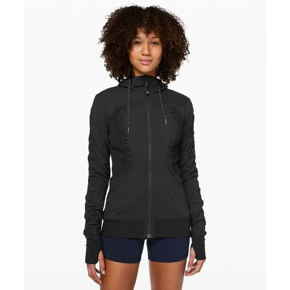 Lululemon Dance Studio Jacket III Reversible Heathered Black Size 6