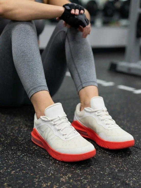 Nike‎ Court Air Max Vapor Wing MS Sneakers White/Orange CI9838-102 size 8