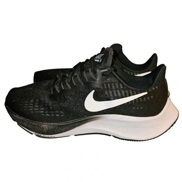 Nike Air Zoom Pegasus 37 Running Shoe Black White BQ9647-002 Size 7.5 Athleisure