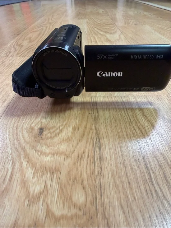 Canon VIXIA HF R80 Black Handheld HD Camcorder with Wi‑Fi