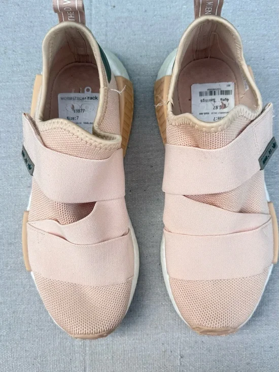 adidas Women’s Slip-On Athletic Sneakers — Light Pink & Cream