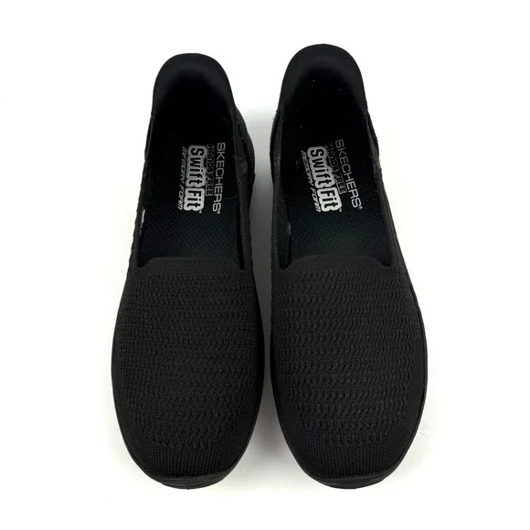 Skechers Summit Swift Step Shoes 8 Womens Black Hands Free Brand New