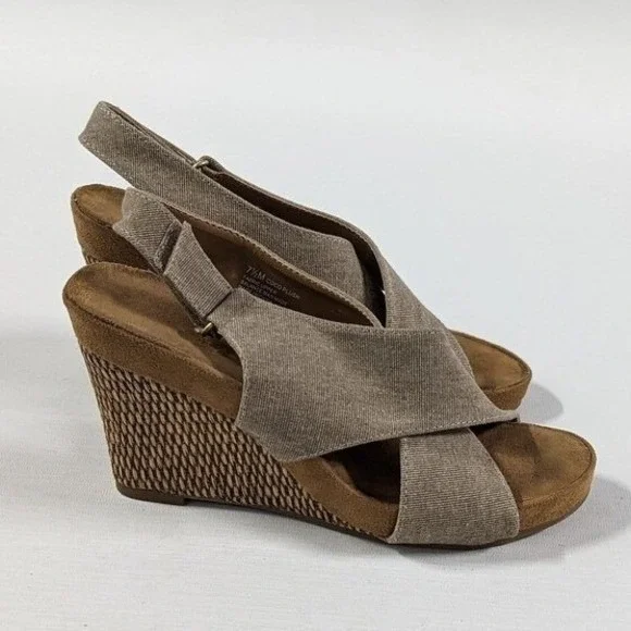 Coastal Boho Comfort core Wedge Sandals Aerosoles Coco Plush Taupe 7.5M‎