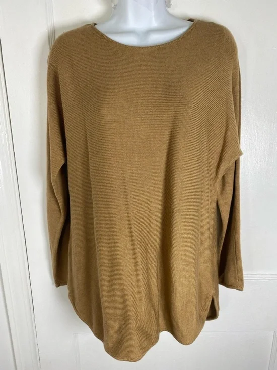 Michael Kors NWT Dark Camel Brown Knit Sweater