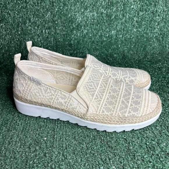 Skechers BOBS Flexpadrille Hi-Crisp‎ Meadow Espadrille Slip On Natural Womens 8