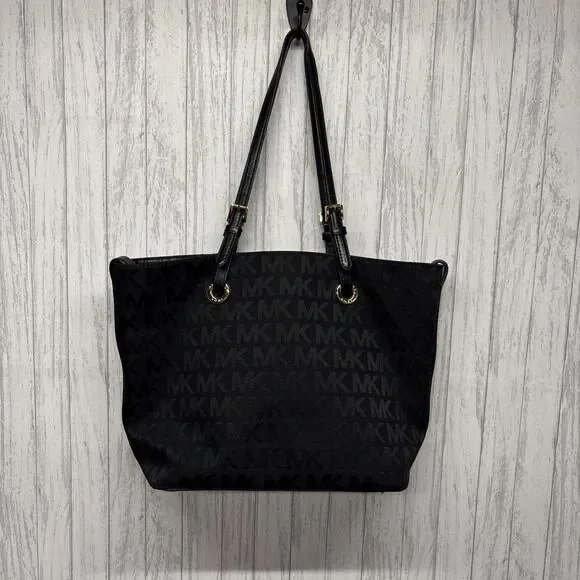 Michael Kors Black Signature Tote Bag EUC