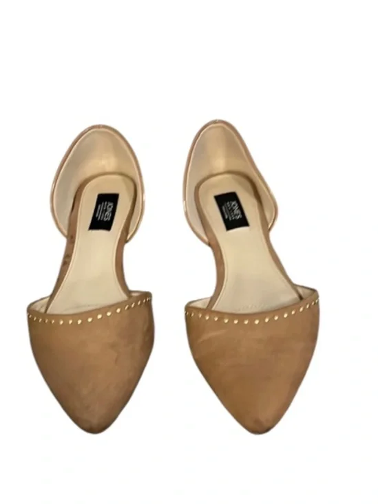 Jones New York Signature Seneca Faux Suede Patent Leather Studded Pointy Flats 7