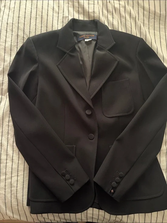 Louis Vuitton Black Women's Tailored Blazer with Patch Pocket