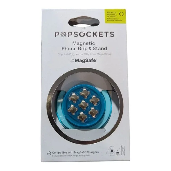 4-X PopSockets MagSafe Round PopGrip Phone Grip & Stand - Blue (Top Fell Off) ⬇️