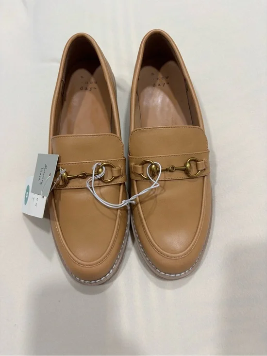 a new day Tan Bit-Detail Loafers for Women shoes