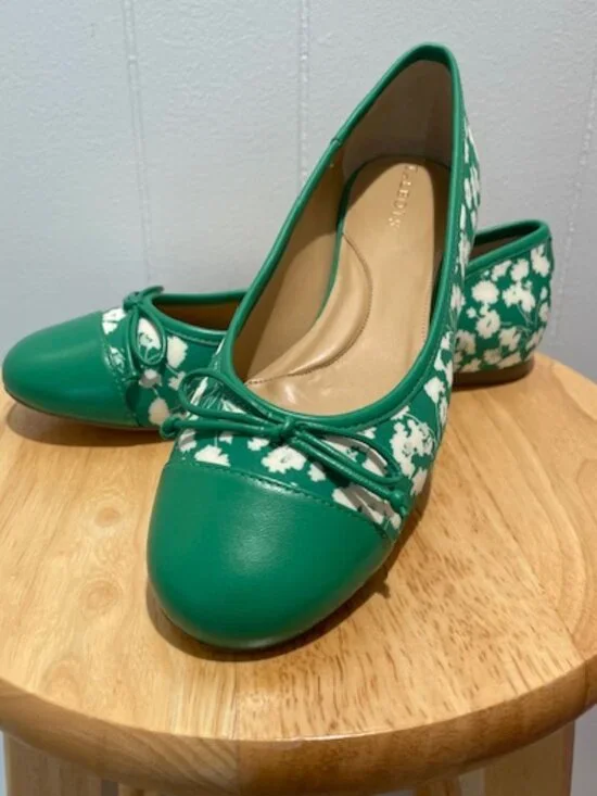 Talbot Green Flowered Blair Ballet Flat - 8.5m