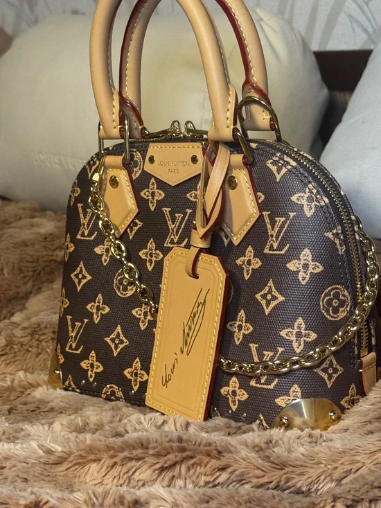 Louis Vuitton 130 yr Anniversary Brown Monogram Alma BB Trunk Bag