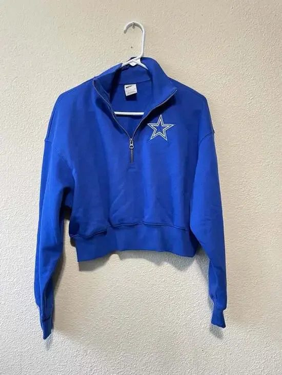 Nike Women's Dallas Cowboys Royal Phoenix Fleece Half-Zip Sweatshirt