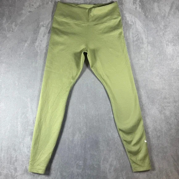 Nike Therma-FIT Women Medium Green Training Leggings Athletic Pants