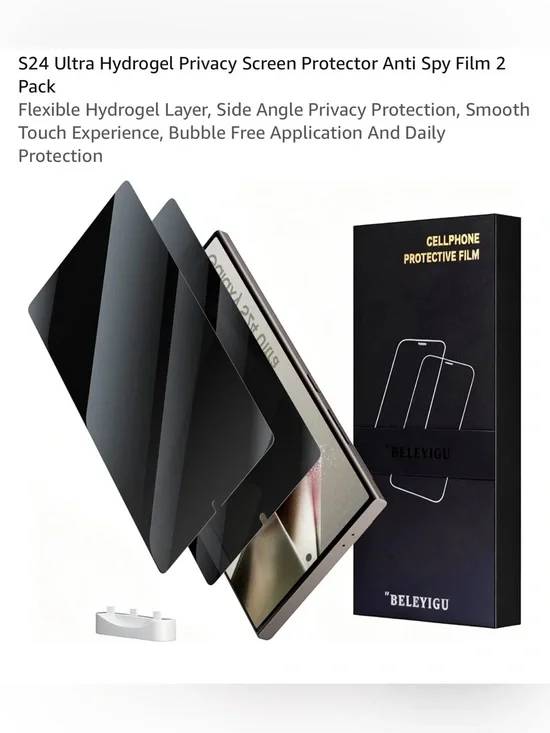 6.8inch Samsung Galaxy S24 ultra clear 2 pack screen protector -