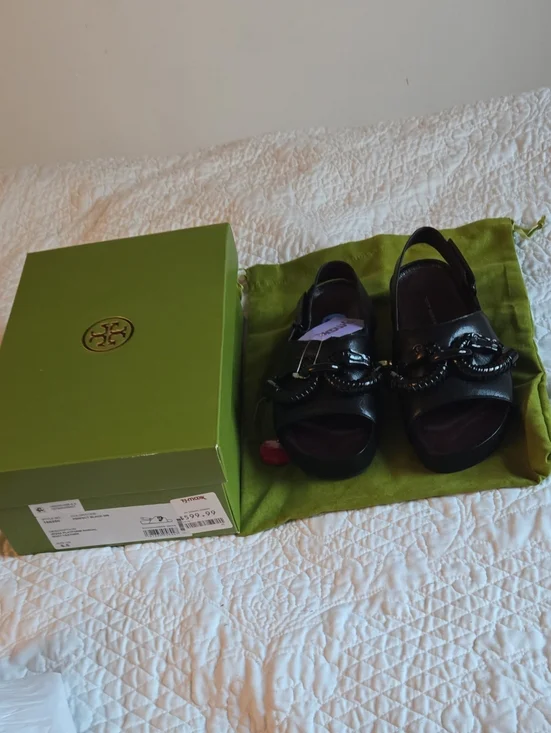 Tory Burch Black  Slingback Womens Sandals NWB
