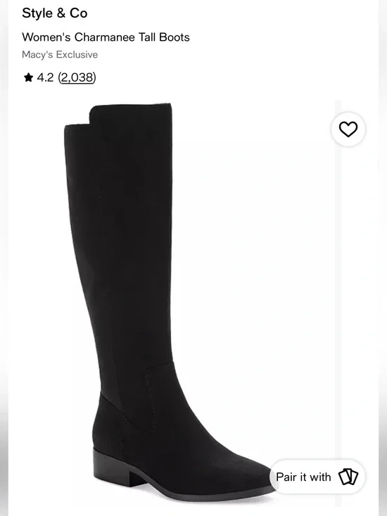 Style & Co. Chic Tall Over-the-Knee Boots in Black