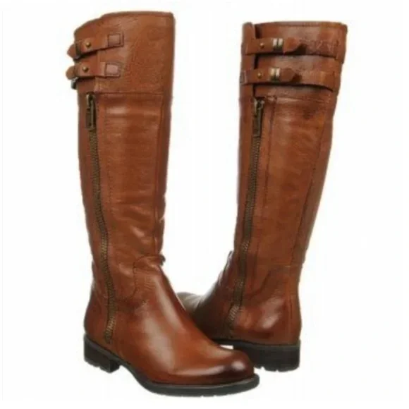 Franco Sarto Tan Leather Knee High Boots 6.5