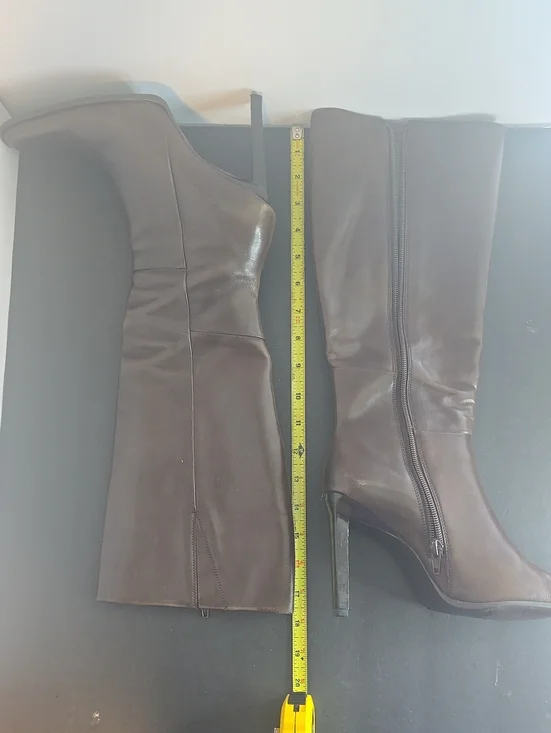 Diba Women's Over-the-Knee Brown Leather Boots with Side Zip