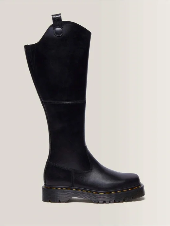 Dr. Martens AMAAYAH KNEE HIGH LEATHER BOOTS