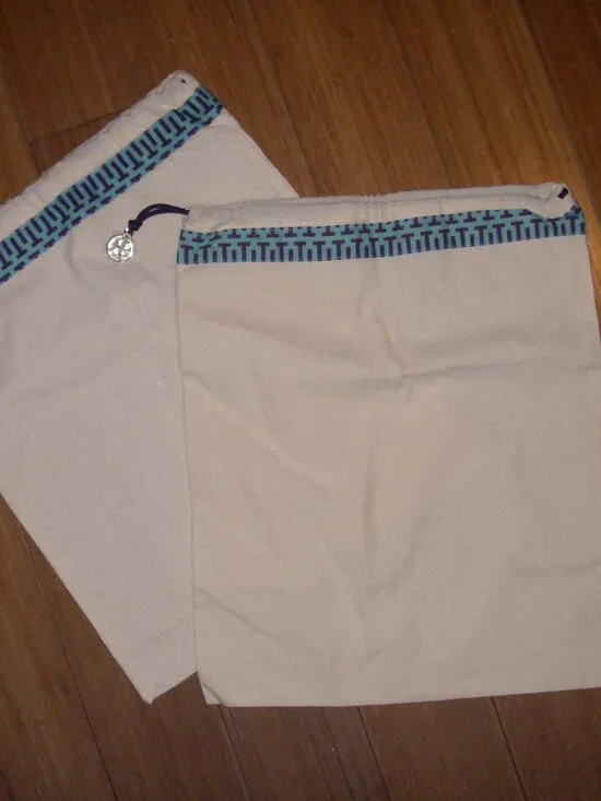 TORY BURCH SET OF 2 LOGO SHOE BAGS  12