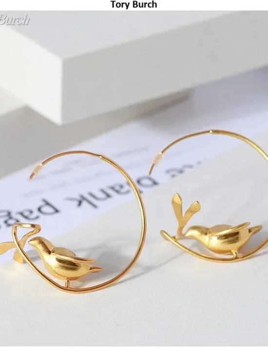 Tory Burch matte gold earrings