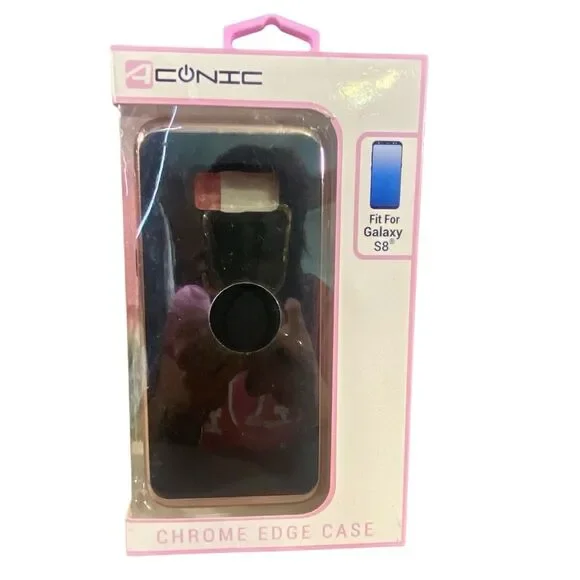 Conic NWT Black Chrome Edge Case for Galaxy S8 Slim Fit Easy Access to Ports