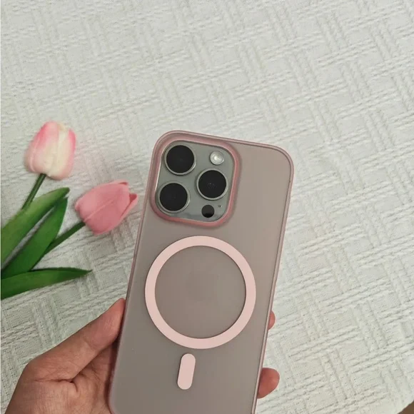 Pink MagSafe-Compatible Phone Case for iPhone