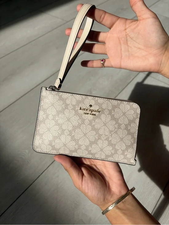 kate spade Neutral Floral-Print Wristlet with Detachable Strap