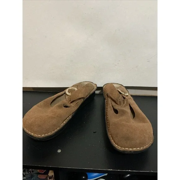 Alegria Seville Brown Suede Sparkle Clogs 41 (us 10)