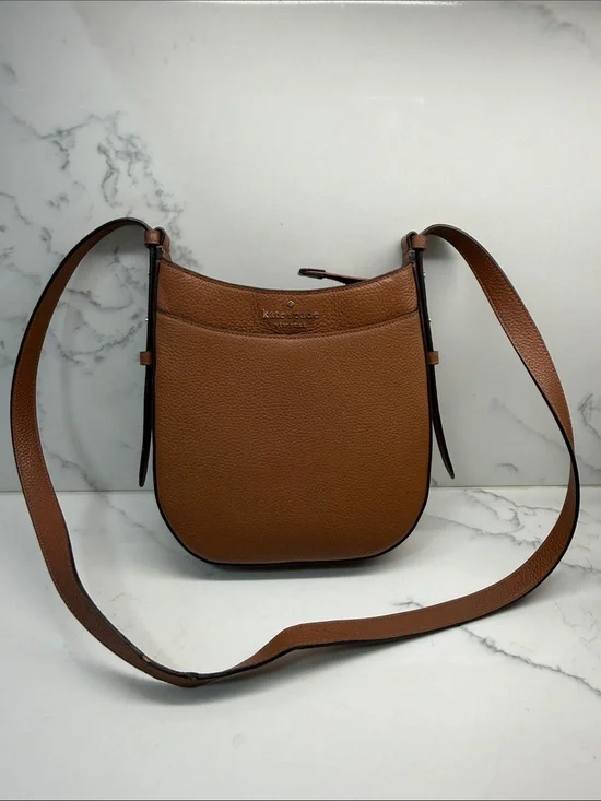kate spade tan pebbled leather crossbody bag
