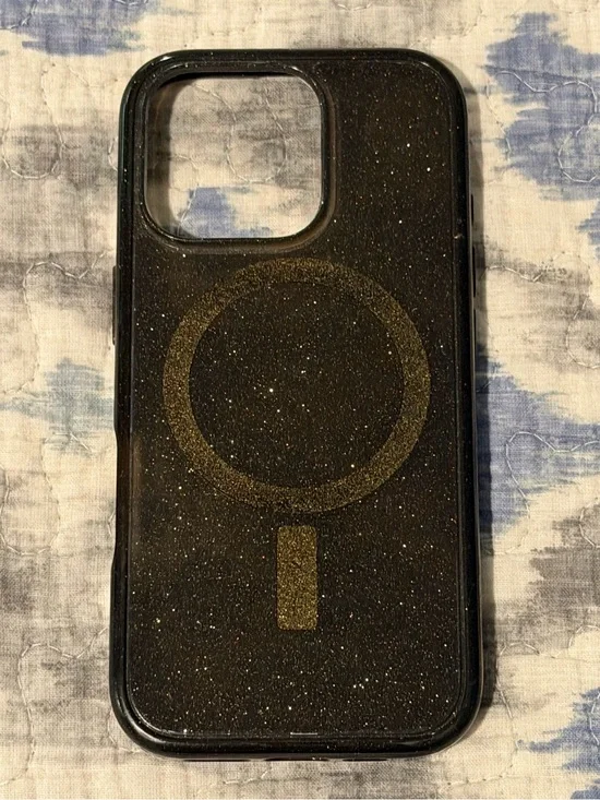 iPhone 16 Pro Black Glitter OtterBox MagSafe-Compatible Phone Case